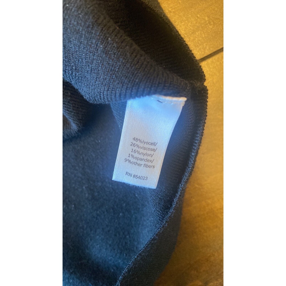 Derek Lam 10C Athleta Colorblock Sweater Dress Womens Size L Black Cream Lyocell - Picture 5 of 5